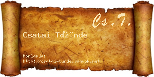 Csatai Tünde névjegykártya